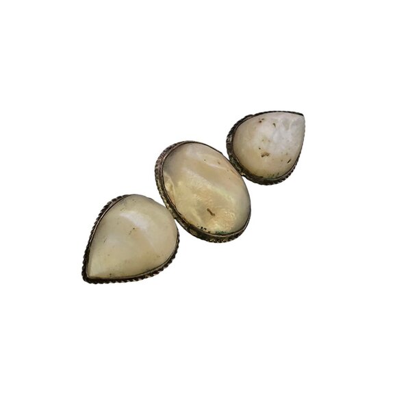 Vintage Abalone Shell And Silver Brooch (A7713) - Picture 2 of 4